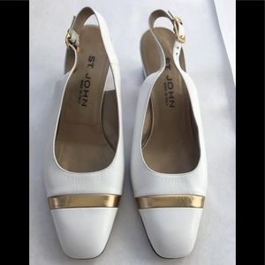 St. John Made in Italy White with Gold Classic...